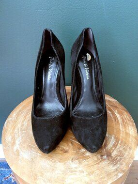 Pour La Victoire Pointed Toe Suede Pumps Black